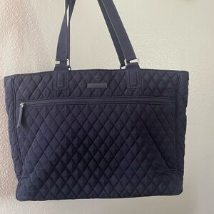 Vera Bradley Navy Quilted Tote Bag